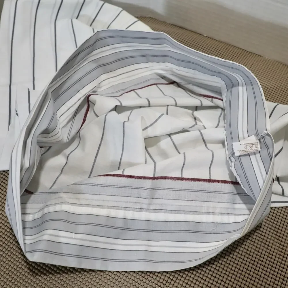 Cannon Pillowcase King Striped 60% Cotton Percale USA